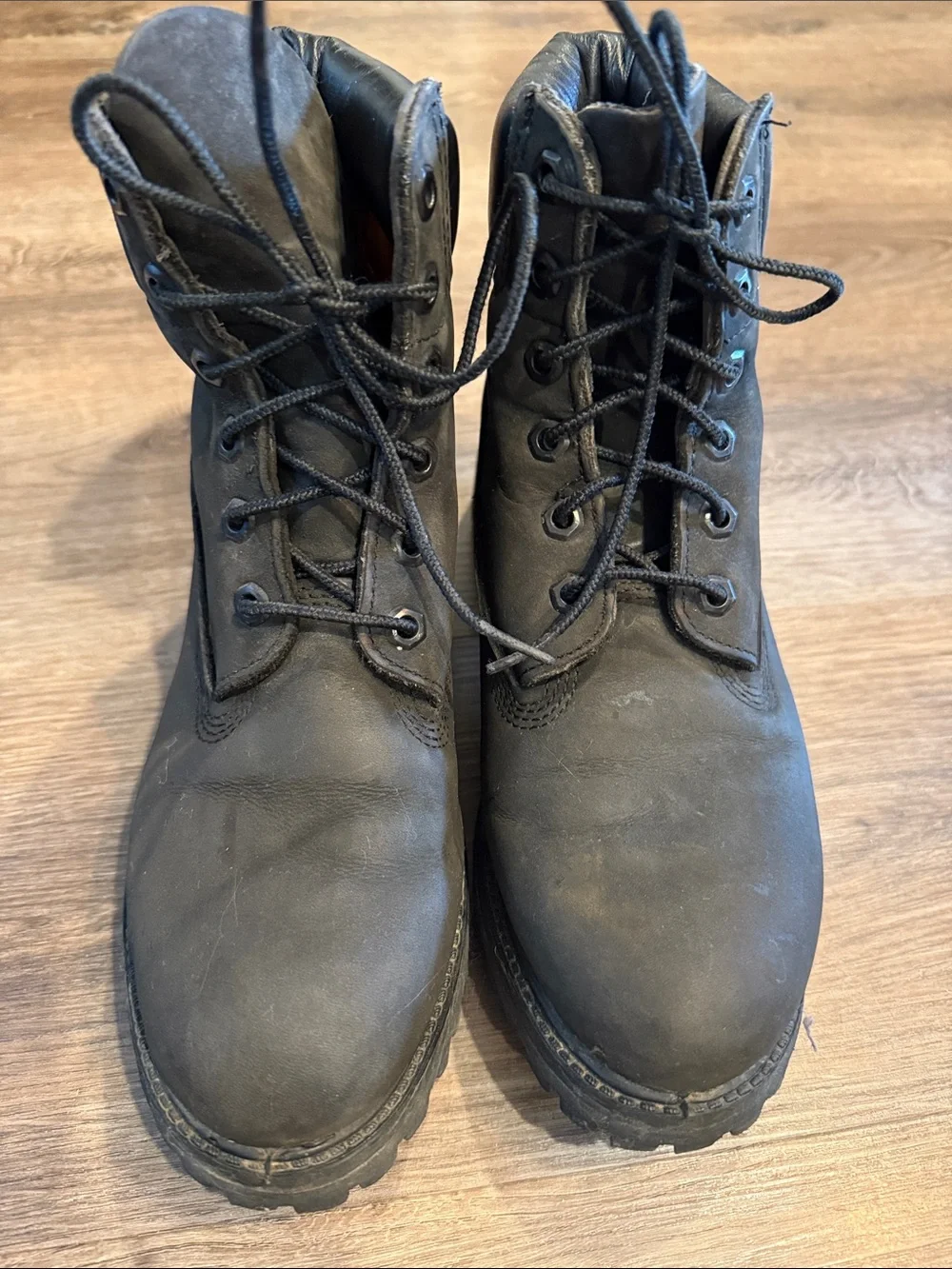 Timberland 6 inch Premium Waterproof Men's Boot Black Nubuck Size 6.5